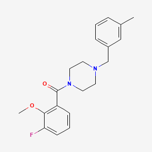 molecular formula C20H23FN2O2 B4008522 1-(3-fluoro-2-methoxybenzoyl)-4-(3-methylbenzyl)piperazine 
