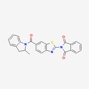 molecular formula C25H17N3O3S B4008527 2-{6-[(2-methyl-2,3-dihydro-1H-indol-1-yl)carbonyl]-1,3-benzothiazol-2-yl}-1H-isoindole-1,3(2H)-dione 