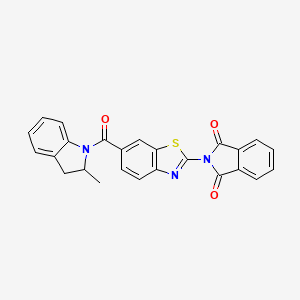 2-{6-[(2-methyl-2,3-dihydro-1H-indol-1-yl)carbonyl]-1,3-benzothiazol-2-yl}-1H-isoindole-1,3(2H)-dione