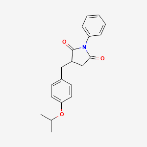 molecular formula C20H21NO3 B4008559 3-(4-异丙氧基苄基)-1-苯基-2,5-吡咯烷二酮 