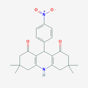 molecular formula C23H26N2O4 B400857 3,3,6,6-Tetramethyl-9-(4-nitrophenyl)-3,4,6,7,9,10-hexahydroacridine-1,8(2h,5h)-dione CAS No. 3357-14-0