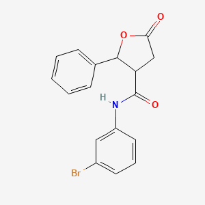 molecular formula C17H14BrNO3 B4008581 N-(3-bromophenyl)-5-oxo-2-phenyltetrahydro-3-furancarboxamide 