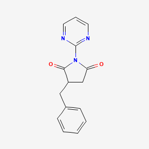 molecular formula C15H13N3O2 B4008591 3-benzyl-1-(2-pyrimidinyl)-2,5-pyrrolidinedione 