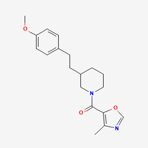 molecular formula C19H24N2O3 B4008627 3-[2-(4-methoxyphenyl)ethyl]-1-[(4-methyl-1,3-oxazol-5-yl)carbonyl]piperidine 