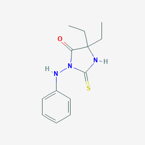 molecular formula C13H17N3OS B400864 3-Anilino-5,5-diethyl-2-thioxo-4-imidazolidinone 
