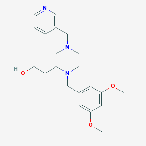 molecular formula C21H29N3O3 B4008657 2-[1-(3,5-dimethoxybenzyl)-4-(3-pyridinylmethyl)-2-piperazinyl]ethanol 