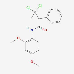 molecular formula C18H17Cl2NO3 B4008663 2,2-dichloro-N-(2,4-dimethoxyphenyl)-1-phenylcyclopropanecarboxamide 