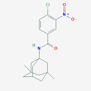 molecular formula C19H23ClN2O3 B4008726 4-chloro-N-(3,5-dimethyl-1-adamantyl)-3-nitrobenzamide 