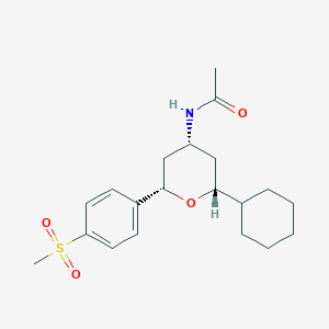 N-{(2R*,4R*,6S*)-2-cyclohexyl-6-[4-(methylsulfonyl)phenyl]tetrahydro-2H-pyran-4-yl}acetamide