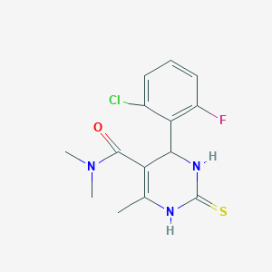 4-(2-chloro-6-fluorophenyl)-N,N,6-trimethyl-2-thioxo-1,2,3,4-tetrahydro-5-pyrimidinecarboxamide