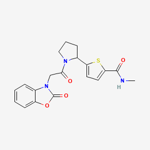 N-methyl-5-{1-[(2-oxo-1,3-benzoxazol-3(2H)-yl)acetyl]-2-pyrrolidinyl}-2-thiophenecarboxamide