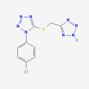 1-(4-chlorophenyl)-5-[(1H-tetrazol-5-ylmethyl)thio]-1H-tetrazole