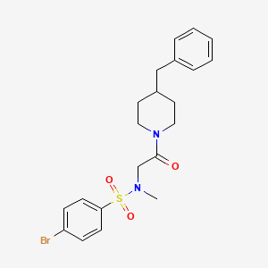 molecular formula C21H25BrN2O3S B4008794 N-[2-(4-benzyl-1-piperidinyl)-2-oxoethyl]-4-bromo-N-methylbenzenesulfonamide 