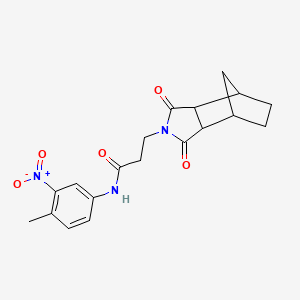 molecular formula C19H21N3O5 B4008795 3-(3,5-dioxo-4-azatricyclo[5.2.1.0~2,6~]dec-4-yl)-N-(4-methyl-3-nitrophenyl)propanamide 