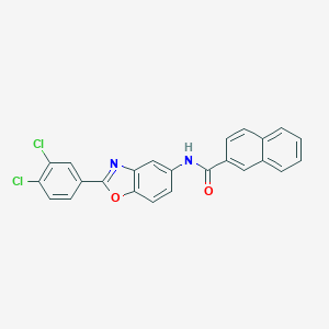 molecular formula C24H14Cl2N2O2 B400880 N-[2-(3,4-dichlorophenyl)-1,3-benzoxazol-5-yl]-2-naphthamide 