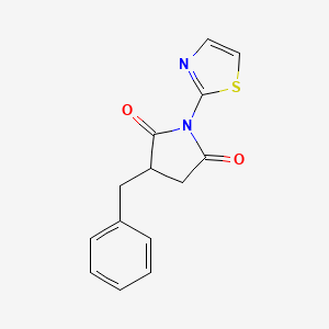 molecular formula C14H12N2O2S B4008806 3-benzyl-1-(1,3-thiazol-2-yl)-2,5-pyrrolidinedione 