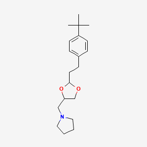 molecular formula C20H31NO2 B4008822 1-({2-[2-(4-tert-butylphenyl)ethyl]-1,3-dioxolan-4-yl}methyl)pyrrolidine 