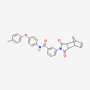 molecular formula C29H24N2O4 B4008832 3-(3,5-dioxo-4-azatricyclo[5.2.1.0~2,6~]dec-8-en-4-yl)-N-[4-(4-methylphenoxy)phenyl]benzamide 