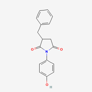 molecular formula C17H15NO3 B4008840 3-benzyl-1-(4-hydroxyphenyl)-2,5-pyrrolidinedione 