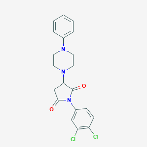 molecular formula C20H19Cl2N3O2 B400885 1-(3,4-Dichlorophenyl)-3-(4-phenylpiperazin-1-yl)pyrrolidine-2,5-dione 
