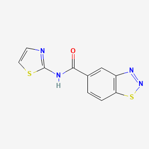 molecular formula C10H6N4OS2 B4008850 N-1,3-thiazol-2-yl-1,2,3-benzothiadiazole-5-carboxamide 