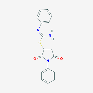 molecular formula C17H15N3O2S B400886 2,5-dioxo-1-phenylpyrrolidin-3-yl N'-phenylimidothiocarbamate 