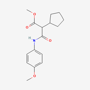 molecular formula C16H21NO4 B4008873 methyl 2-cyclopentyl-3-[(4-methoxyphenyl)amino]-3-oxopropanoate 