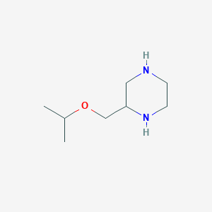 molecular formula C8H18N2O B040089 2-{[(Propan-2-yl)oxy]methyl}piperazine CAS No. 111760-55-5