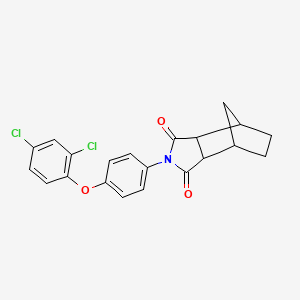 molecular formula C21H17Cl2NO3 B4008906 4-[4-(2,4-dichlorophenoxy)phenyl]-4-azatricyclo[5.2.1.0~2,6~]decane-3,5-dione 