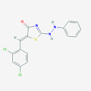 molecular formula C16H11Cl2N3OS B400893 (5Z)-5-[(2,4-dichlorophenyl)methylidene]-2-(2-phenylhydrazinyl)-1,3-thiazol-4-one 