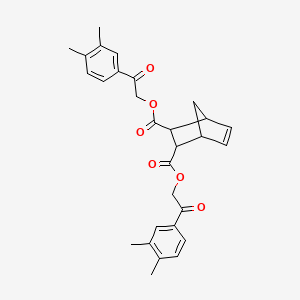 molecular formula C29H30O6 B4008933 bis[2-(3,4-dimethylphenyl)-2-oxoethyl] bicyclo[2.2.1]hept-5-ene-2,3-dicarboxylate 