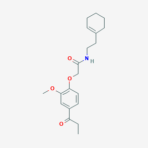 N-[2-(1-cyclohexen-1-yl)ethyl]-2-(2-methoxy-4-propionylphenoxy)acetamide