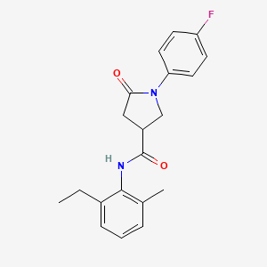 N-(2-ethyl-6-methylphenyl)-1-(4-fluorophenyl)-5-oxo-3-pyrrolidinecarboxamide