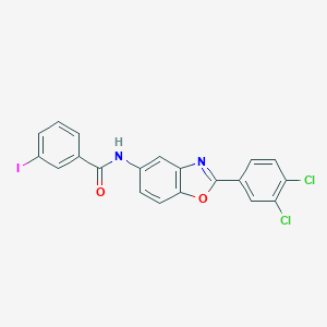 molecular formula C20H11Cl2IN2O2 B400901 N-[2-(3,4-dichlorophenyl)-1,3-benzoxazol-5-yl]-3-iodobenzamide 
