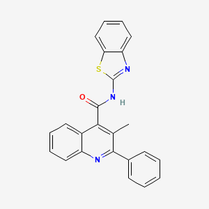 molecular formula C24H17N3OS B4009029 N-1,3-benzothiazol-2-yl-3-methyl-2-phenyl-4-quinolinecarboxamide 