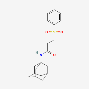 molecular formula C19H25NO3S B4009054 N-1-adamantyl-3-(phenylsulfonyl)propanamide 