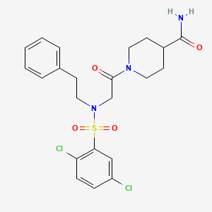 1-[N-[(2,5-dichlorophenyl)sulfonyl]-N-(2-phenylethyl)glycyl]-4-piperidinecarboxamide