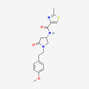 molecular formula C18H21N3O3S B4009088 N-{1-[2-(4-methoxyphenyl)ethyl]-5-oxo-3-pyrrolidinyl}-2-methyl-1,3-thiazole-4-carboxamide 