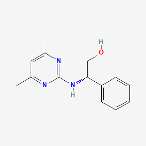 molecular formula C14H17N3O B4009096 (2S*)-2-[(4,6-dimethyl-2-pyrimidinyl)amino]-2-phenylethanol 