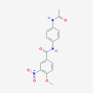 molecular formula C16H15N3O5 B400910 N-[4-(acetylamino)phenyl]-3-nitro-4-methoxybenzamide 