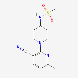 N-[1-(3-cyano-6-methyl-2-pyridinyl)-4-piperidinyl]methanesulfonamide trifluoroacetate