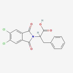 molecular formula C17H11Cl2NO4 B4009110 2-(5,6-dichloro-1,3-dioxo-1,3-dihydro-2H-isoindol-2-yl)-3-phenylpropanoic acid 