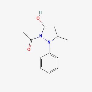 molecular formula C12H16N2O2 B4009115 2-acetyl-5-methyl-1-phenyl-3-pyrazolidinol CAS No. 92522-00-4