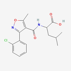 molecular formula C17H19ClN2O4 B4009116 N-{[3-(2-chlorophenyl)-5-methyl-4-isoxazolyl]carbonyl}leucine 