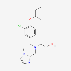 molecular formula C18H26ClN3O2 B4009128 2-{(4-sec-butoxy-3-chlorobenzyl)[(1-methyl-1H-imidazol-2-yl)methyl]amino}ethanol 