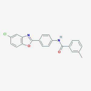 molecular formula C21H15ClN2O2 B400914 N-[4-(5-chloro-1,3-benzoxazol-2-yl)phenyl]-3-methylbenzamide 