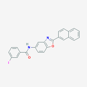 molecular formula C24H15IN2O2 B400915 3-iodo-N-[2-(2-naphthyl)-1,3-benzoxazol-5-yl]benzamide 