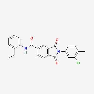 molecular formula C24H19ClN2O3 B4009182 2-(3-chloro-4-methylphenyl)-N-(2-ethylphenyl)-1,3-dioxo-5-isoindolinecarboxamide 