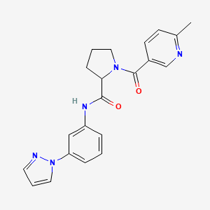 1-[(6-methyl-3-pyridinyl)carbonyl]-N-[3-(1H-pyrazol-1-yl)phenyl]prolinamide