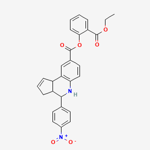 2-(ethoxycarbonyl)phenyl 4-(4-nitrophenyl)-3a,4,5,9b-tetrahydro-3H-cyclopenta[c]quinoline-8-carboxylate